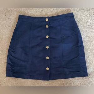 Old Navy - small blue suede skirt